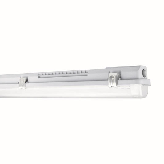 LEDV Feuchtraumleuchte housing IP65 Grau     für 1x LED-Tube T8 1500mm 230V
