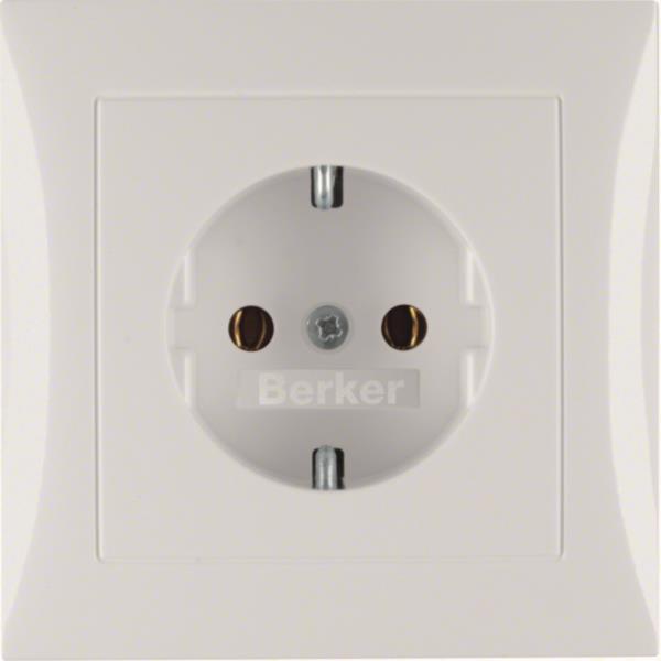 BER S1 Schuko Voll              47428989    polarweiss glänzend