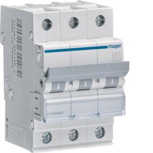 Hager Leitungsschutzschalter      MCN363 3polig 6kA C-63A 3M