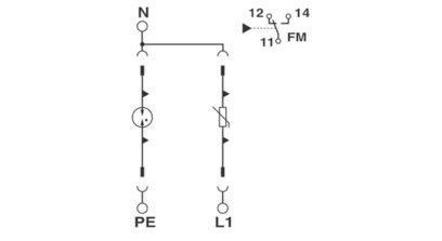 Phoenix 2905333     VAL-SEC-T2-1S-350-FM Überspannungsableiter Typ 2