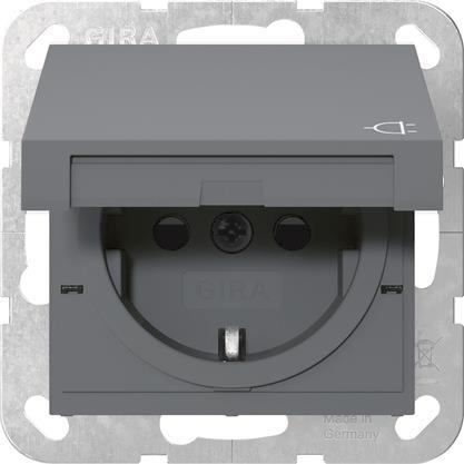GIRA 441428 SCHUKO-Steckdose KD+Shutter  System 55 Anthrazit