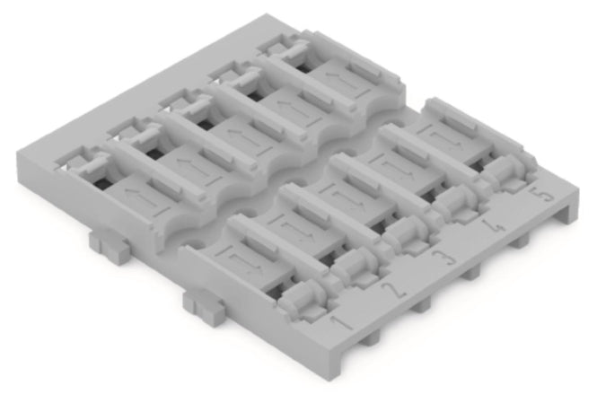 WAGO 221-2525 Befestigungsadapter,       5-fach,für Durchgangsverbinder mit Hebel