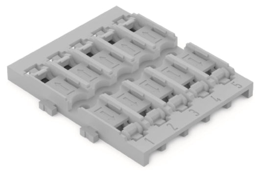 WAGO 221-2525 Befestigungsadapter,       5-fach,für Durchgangsverbinder mit Hebel
