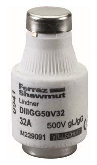 Mersen 00598.035800 DIII 32A gG schwarz  D-Sicherung 500V/DIAZED