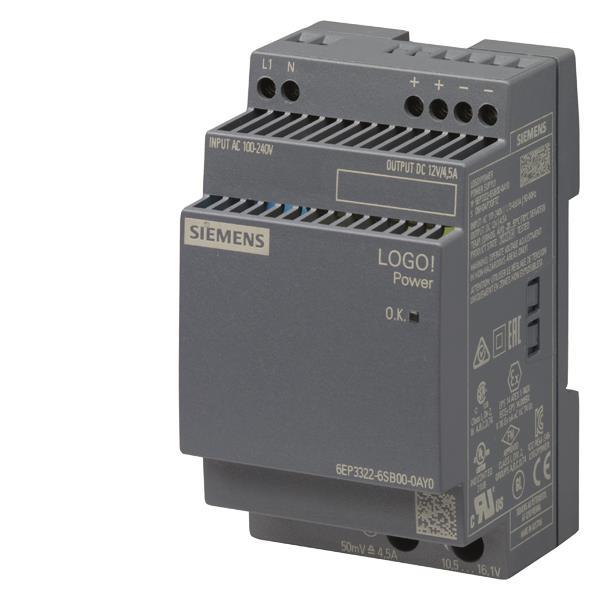Siemens 6EP33226SB000AY0 LOGO!POWER 12V  4,5A Geregelte Stromversorgung