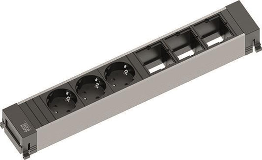 Bachmann Power Frame ALU         916.007 Steckdoseneinheit 6-fach