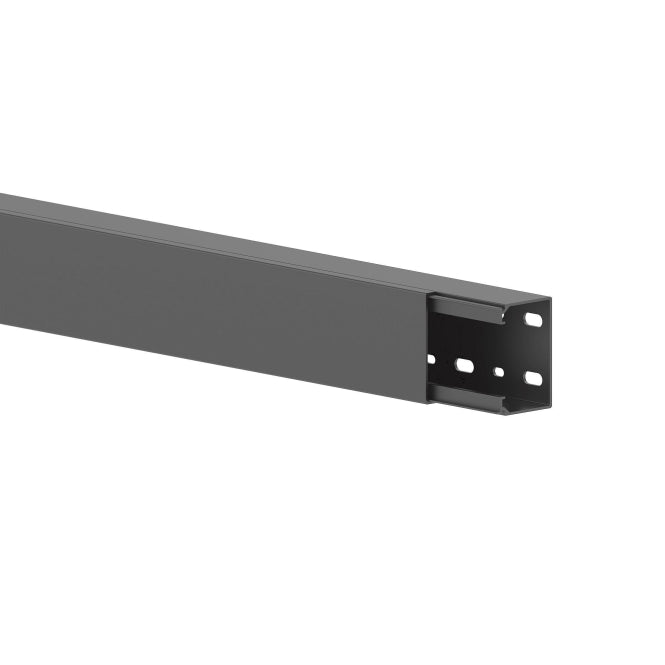 GGK 3638 LFG 40x60-9005 Leitungs-        führungskanal PVC m.Bodenlochung schwarz