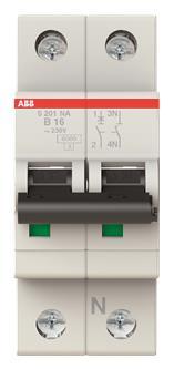 ABB Sicherungsautomat 16A    S201-B16NA  pro M compact 1polig +NA Baur.S 200