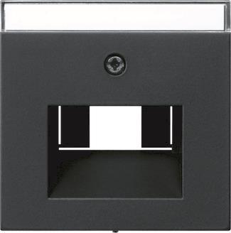 GIRA 0284005 Abdeckung+ BSF UAE/IAE+     Netzwerk System 55 Schwarz matt (lack.)