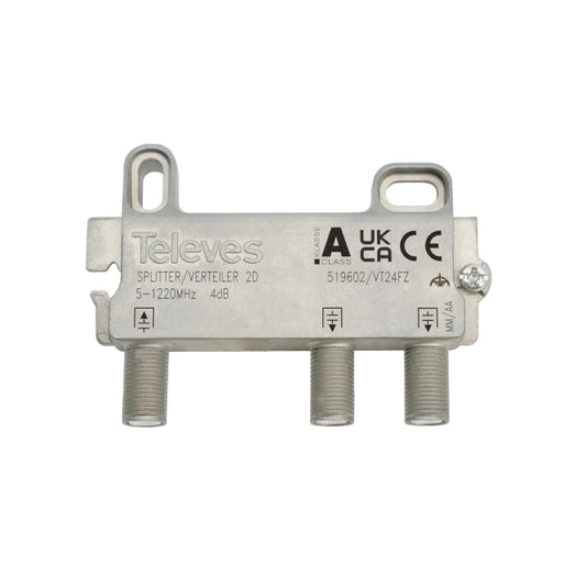 Televes 2-fach Verteiler          VT24FZ        5-1218MHz VD: 4 dB 519602