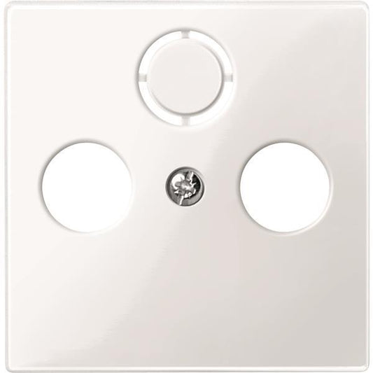 Merten Zentralplatte f.Antennen-  296719 Steckdose polarweiß glänzend System M
