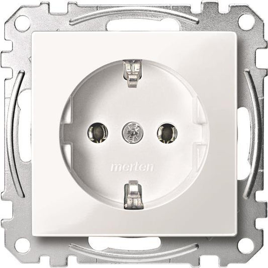 Merten SCHUKO-Steckdose StK MEG2301-0319 polarweiß glänzend System M