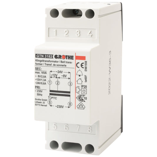 GRO Trafo 8/12/24V                 14082    GT 3182 2,0/1,3/0,6A REG