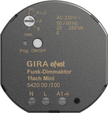 GIRA 542000 eNet Funk Dimmaktor 1fach    Mini 20-250VA