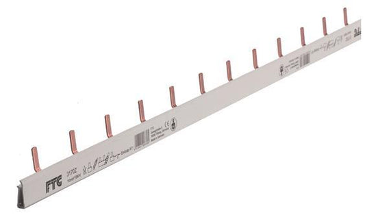 FTG 1p AFDD-Phasenschiene grau     3170Z Z-Form 28/Steg 10qmm f.LS 1+N 2TE