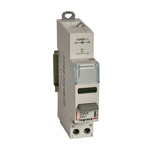 Legrand 412914 CX3 Druckschalter 20A     1S+LED grün 110/400VAC/DC AC-12 1TE