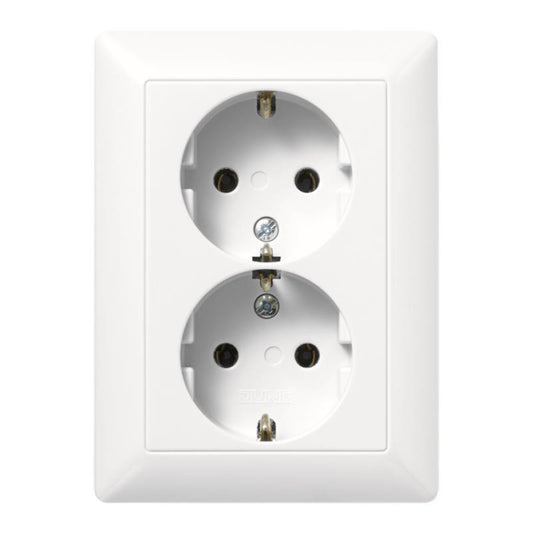 JG Schuko 2fach                AS5020UWW   alpinweiss