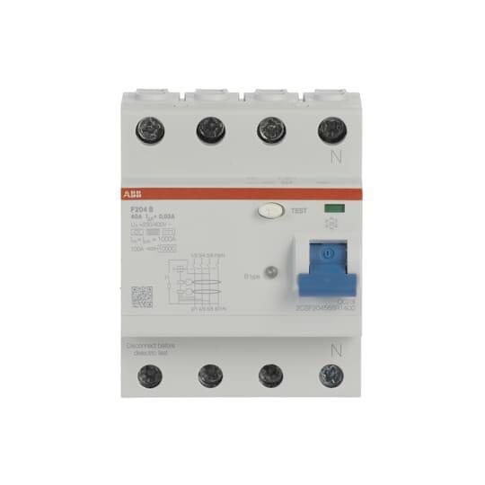 ABB FI-Schutzschalter Typ  F204B-40/0,03 B 4P 40A 30mA    Allstromsensitiv