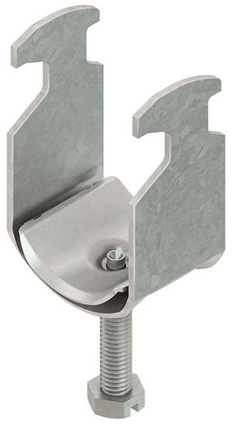 NIED Hammerfuss-Bügelschelle 26-30mm B30 **   mit Stahldruckwanne für 1 Kabel