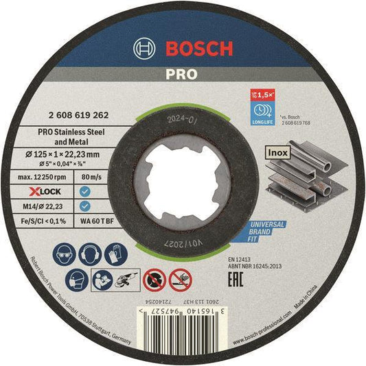 Bosch X-LOCK Trennscheibe 125mm          Standard for Inox             2608619262
