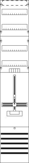 Striebel Komplettfeld 1 Zähler   DF19C1V + 2 Res. bestückt und vorverdr. 1350mm