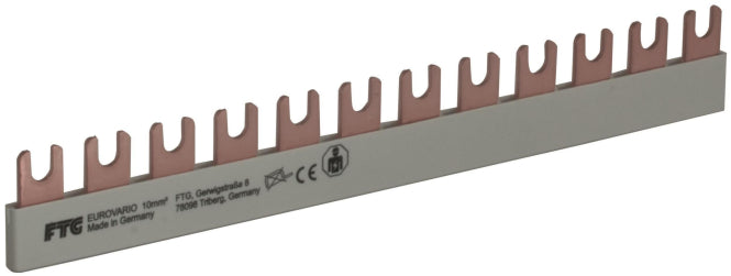 FTG Gabel E12 1p 210mm 10qmm     ES11210 Sammelschiene Eurovario f.Hager Legr AEG