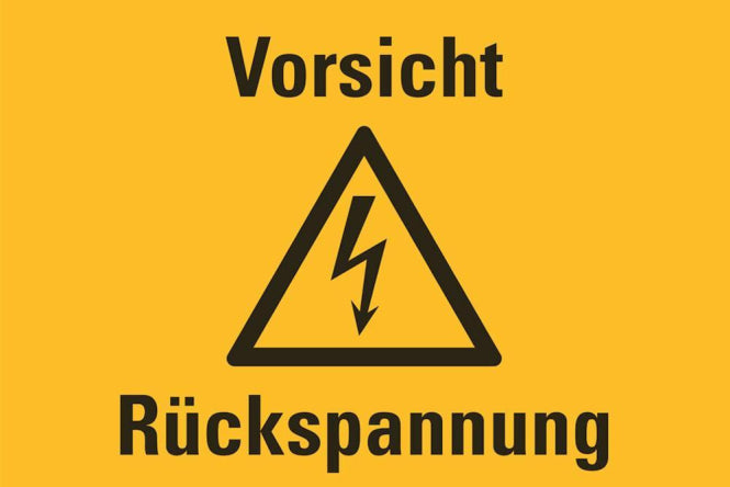 HEIN 172355 Warnschild       HEIN_172355 Rückspannung Resopal 200x120mm