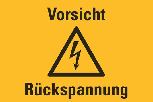 HEIN 172355 Warnschild       HEIN_172355 Rückspannung Resopal 200x120mm