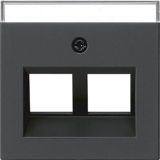 GIRA 2640005 Abdeckung 30°+BSF Tragring  MJ 2fach System 55 Schwarz matt (lack.)