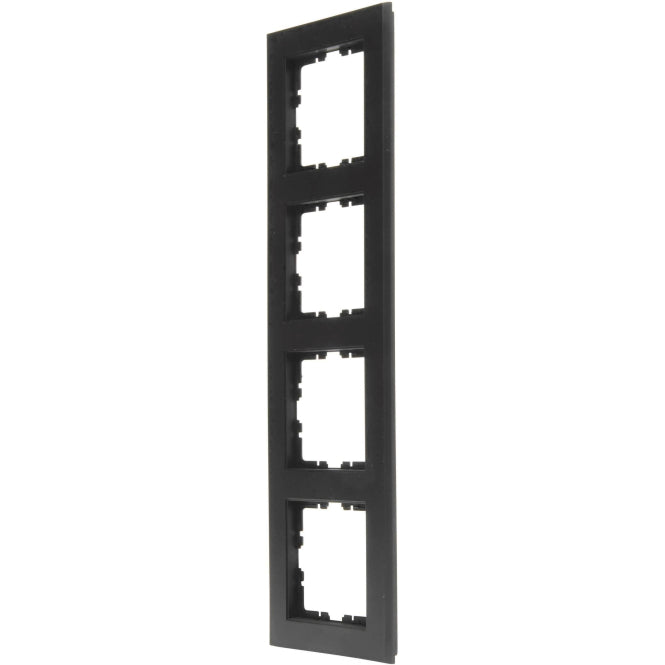 Kopp HK07-Abdeckrahmen 4-fach  402850003 Farbe:schwarz matt