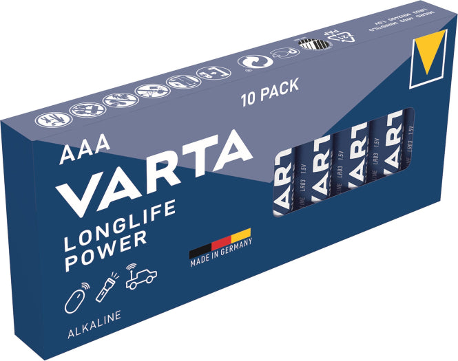 VARTA LONGLIFE Power Micro 1,5V     4903 Kartonware /Tray AAA      04903121111