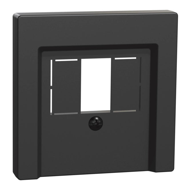 Merten Zentralplatte        MEG4250-0403 f.TAE/Audio/USB schwarz matt System M
