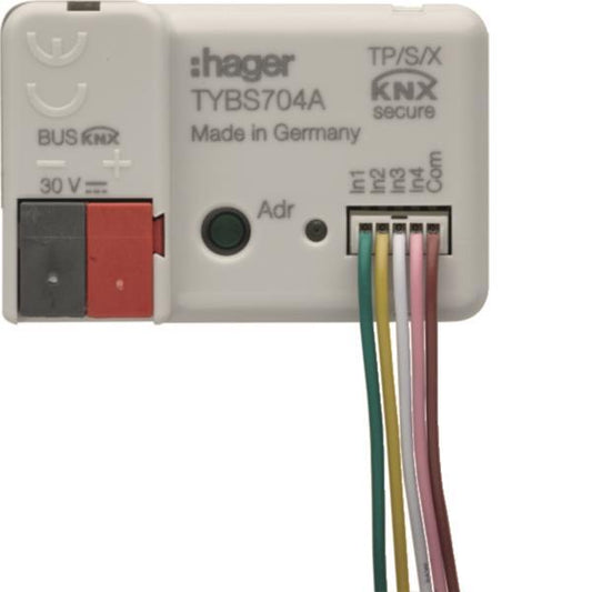 Hager Binäreingang 4-fach KNX   TYBS704A Secure UP