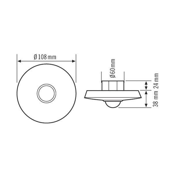 ESY Decken-Präsenzmelder  PD-C360i/8 MIC    Unterputz EP10425882