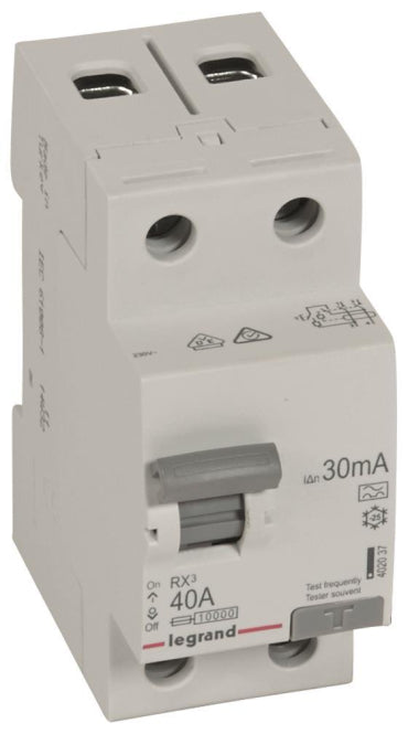Legrand 402037 RX3 Fi-Schalter 40A       2-polig 30mA Typ A 230VAC 2TE