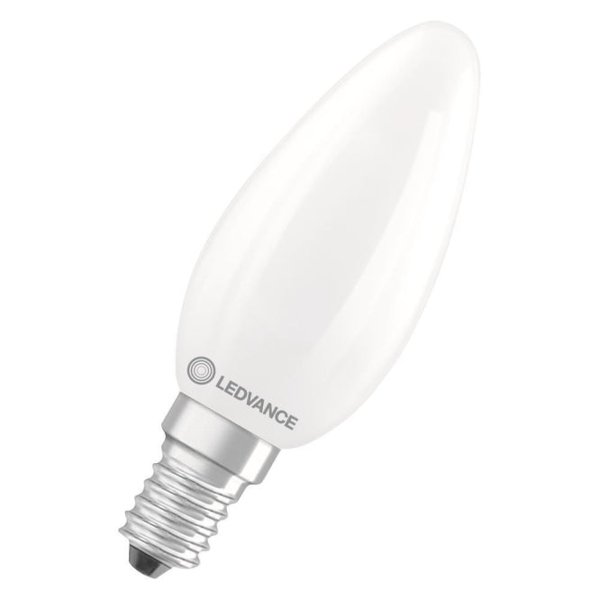 LEDV LED Kerze 3,4-40W/827 470lm            E14 Filament matt dimmbar 320° EEK D