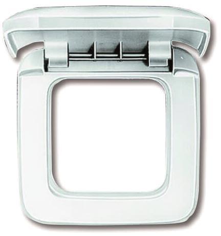 BJ Reflex SI Rahmen mit         2518-214   Klappdeckel 1fach alpinweiss