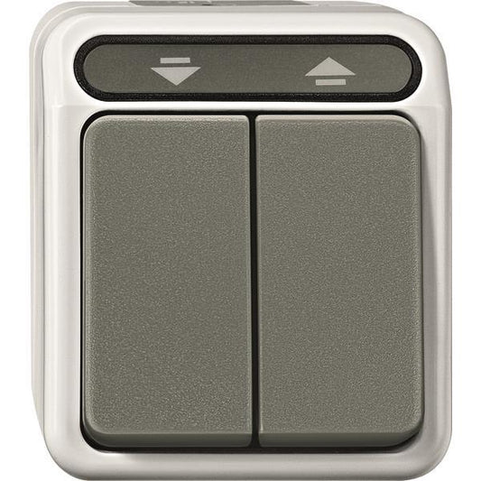 Merten Rollladenschalter    MEG3715-8029 lichtgrau 1-polig AQUASTAR
