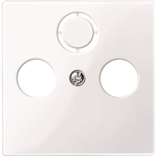 Merten Zentralplatte f.Antennen-  296725 Steckdose aktivweiß glänzend System M