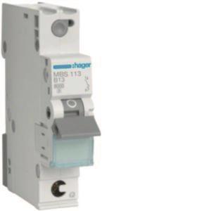 Hager Leitungsschutzschalter      MBS113 1polig 6kA B-13A Quick Connect 1M