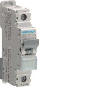 Hager Leitungsschutzschalter      NBN120 1polig 10kA/15kA B-20A 1M