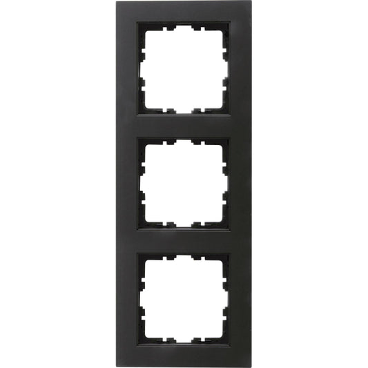 Kopp HK07-Abdeckrahmen 3-fach  402750000 Farbe:schwarz matt