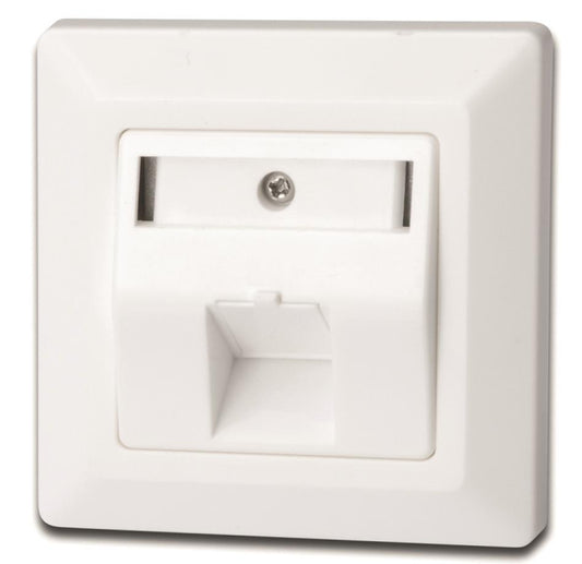 ASSM Leerdose f.Keystone Module DN-93811  Module 1-fach Rahmen+Zentralplatte  rw