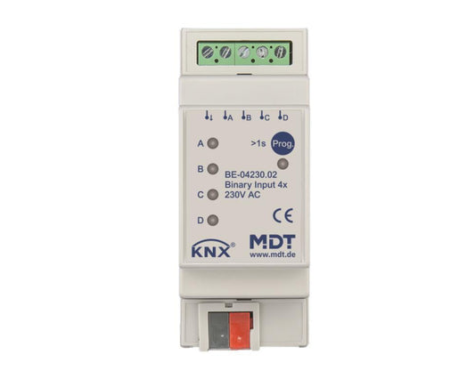 MDT Binäreingang 4-fach 2TE REG          Ausführung 230VAC BE-04230.02