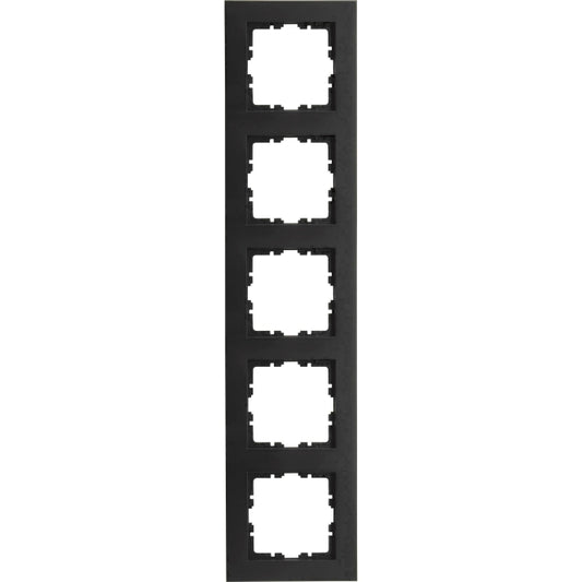 Kopp HK07 PURE-Abdeckrahmen    407250000 5-fach Farbe:schwarz matt