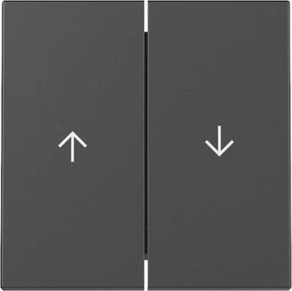 GIRA 3294005 Wippe 2fach Pfeil System 55 Schwarz matt (lackiert)