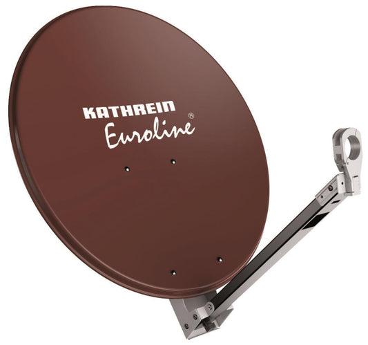 KATH Offset-Parabol-Spiegel    KEA 750/R 75cm Alurefl. Metall-Rückenteil rotbraun