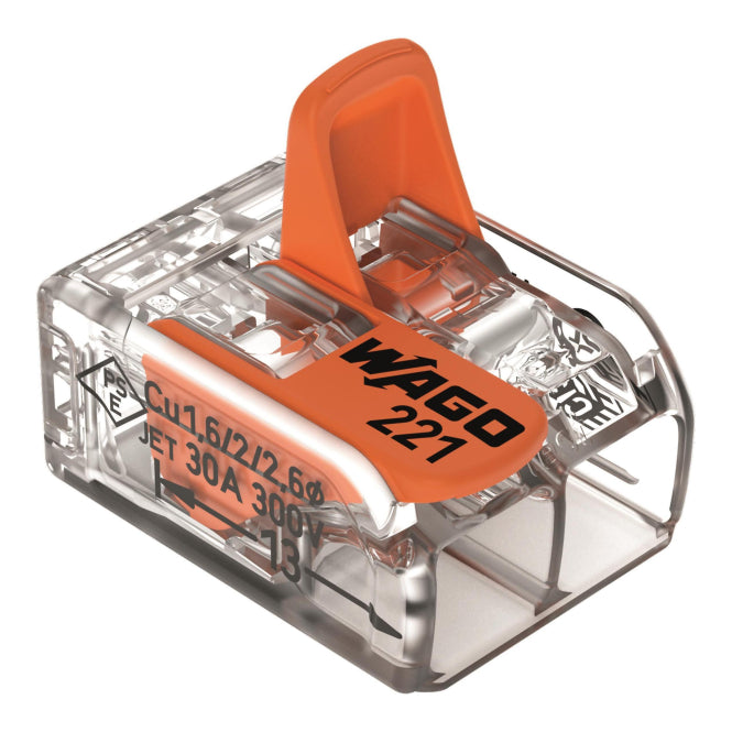 WAGO 221-612 COMPACT-Verbindungsklemme,  für alle Leiterarten,max. 6 mm²