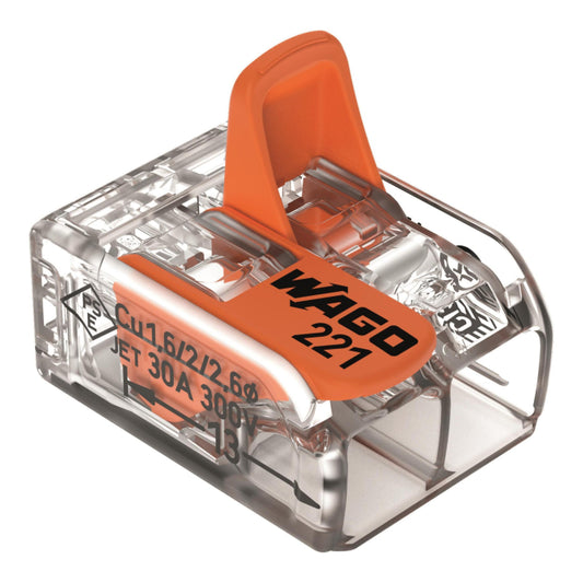 WAGO 221-612 COMPACT-Verbindungsklemme,  für alle Leiterarten,max. 6 mm²