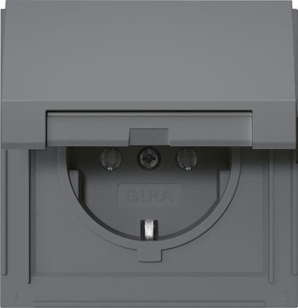 GIRA 445467 SCHUKO-Steckdose Klappdeckel TX_44 Anthrazit